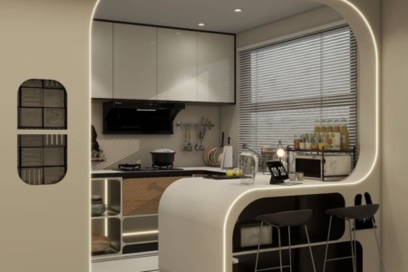 Luxury 3 BHK Service Apartment In Kandivali living room by Stay Care Hospitality