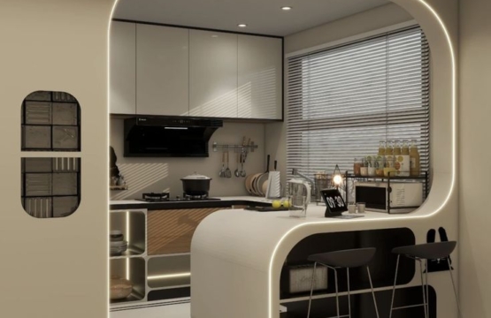 Luxury 3 BHK Service Apartment In Kandivali living room by Stay Care Hospitality