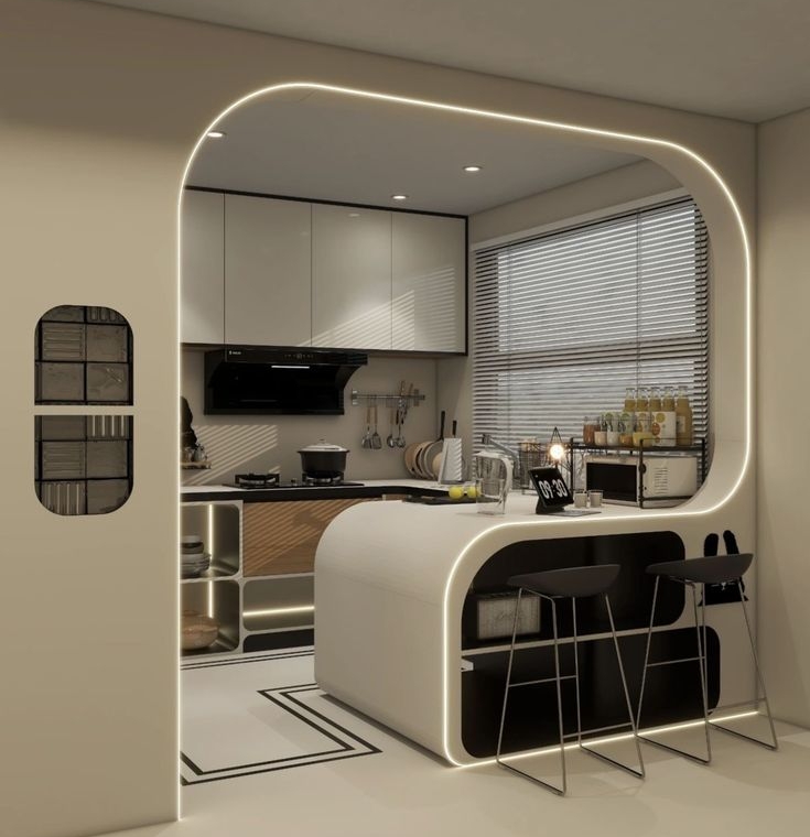 Luxury 3 BHK Service Apartment In Kandivali living room by Stay Care Hospitality